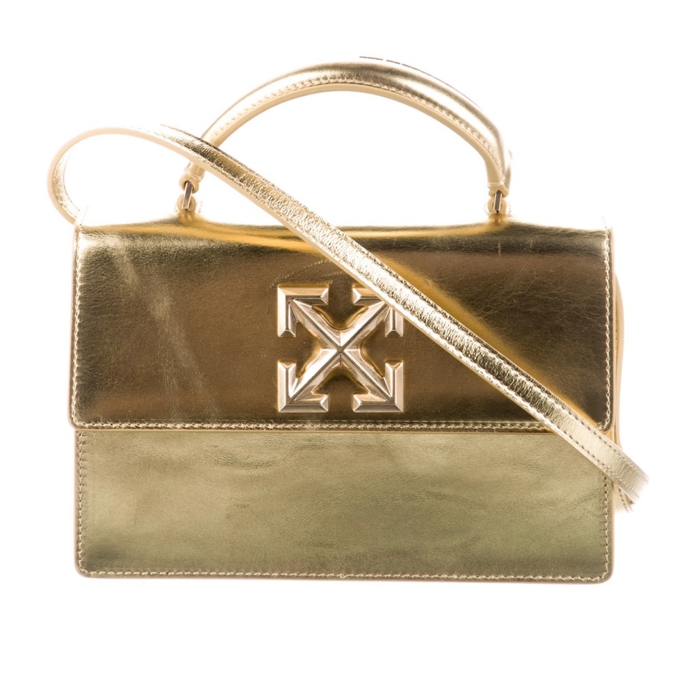 Off-White Metallic Jitney Bag